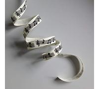 2 metres of Musical Notes Grosgrain Ribbon - 10mm - (Cream)