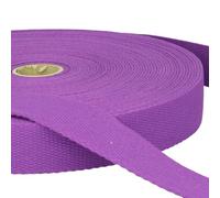2 Metres Purple Cotton Webbing, Heavy Duty 25mm Wide Strong Strap