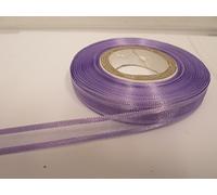 2 metres x 10mm Edged Organza Ribbon Lilac Light Purple Double Sided Satin Edge Sheer 10 mm 1cm