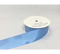 2 metres x 38mm Satin Ribbon Cornflower Light Blue Double Sided 38 mm 3.8cm