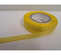2 metres x 5mm Gingham Ribbon Canary Bright Yellow Double Sided Check 5 mm