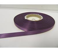 2 metres x 7mm Satin Ribbon Amethyst Dusky Purple Double Sided 7 mm