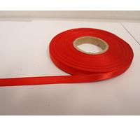 2 metres x 7mm Satin Ribbon Poppy Bright Red Double Sided 7 mm