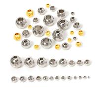 2 mm-12 mm 316L Stainless Steel Beads Metal Big Hole Spacer Beads for Jewelry Making DIY Bracelet Necklace 100pcs(3x1.2mm Hole)