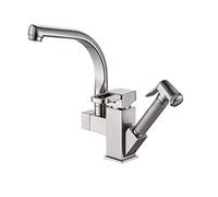 2-Mode Kitchen Faucet with Pull-Down Sprayer, Brass Hot & Cold Mixer Tap, Chrome Finish, Versatile Kitchen Sink Tap for Modern Home Decor