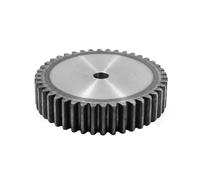 2-mode spur gear 10T~37T thickness 20MM tooth quenching 45# steel outer diameter 24/26/28/30/32/34/36/38/40/44/46/48~78(2M10T-outside24)