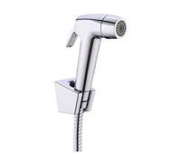 2 Modes Stainless Steel Bidet Sprayer with 120cm Hose and ABS Bracket Holder Toilet Cleaning Faucet Cloth Diaper Cleaning for Personal Hygiene Black (Silver) Interesting