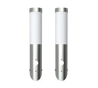 2 Motion Detector Stainless Steel Wall Lights vidaXL