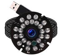 2 MP USB Webcam Mini Camera Module with 24pcs IR LED CMOS OV2710 Day/Night USB with Camera,High Speed 640X480@100fps USB Web Camera,3.6mm Lens USB2.0 Webcam Support Most OS/UVC Protocol/Free Driver