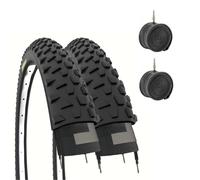 2 MTB Tires 26 X 2.10 + Inner Tubes Black For Mountain Bike 26