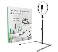 2 Multi-Angle Expandable Phone Holder with 1/4" Thread for Cameras, Microphones, LED Lights & Live Projects Desktop Overhead Lighting