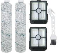 2 Multi-Surface Brush Roll + 2 Filters+ 1 Cleaning Brush, for Bissell for CrossWave Cordless Max 2554 2590 2596 2765 Series Wet Dry Vacuum Cleaner, Vacuum Replacement Kit