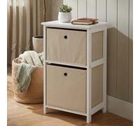 2 Natural Fabric Drawers Cabinet | Lindo