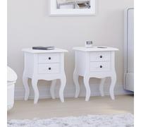 (2) Nishano 2 Drawer Bedside Table - Spacious Storage