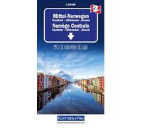 2 Norway Middle Road Map 1:325,000: Trondheim-Lillehammer-Ålesund inkl. Reiseinformationen