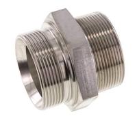 2'' NPT x G 2'' Stainless steel Double Nipple 40 Bar - Hydraulic