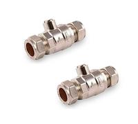 2 Number 15mm Isolating Valve CP Full Flow Bore Compression WRAS Approved Product