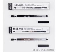 2 NYX Tres Jolie Gel Pencil Liner "TJL - 01 Black & 02 Brown " Joy's cosmetics
