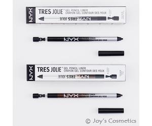 2 NYX Tres Jolie Gel Pencil Liner "TJL - 01 Black & 02 Brown " Joy's cosmetics