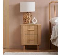 Birlea Axel 2 Drawer Fluted Bedside One size Nude