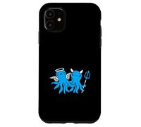 2 Octopus Devil Angel Heaven Team Hell Friends Two Couple Case for iPhone 11