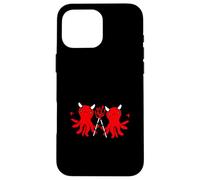 2 octopus devil team hell friends satan evil sweet comic fun Case for iPhone 16 Pro Max