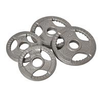 HOMCOM Set of 4 Weight Plate for 2 inch/5cm hole Dumbbell Handle Bar 15kg Dumbbell Plates Barbell Weight 2 x 5kg, 2 x 2.5kg