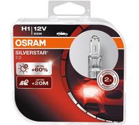 2 Osram H1 12V 55W Bulb SiverStar 2.0 Xenon Look Effect Halogen Lamp