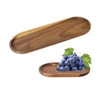 2 Oval Trays Set | Small Wooden Serving Tray in 2 Sizes (29cm & 19cm) | For Cheese, Breakfast, Decor, Candles & Parties