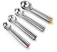 (2 oz Brown - CAT320/BR) Commercial Grade Self Defrost Ice Cream Scoop Cast Aluminium