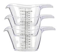 2 Oz Mini Measuring Cup, 1/4 Cup Acrylic Measuring Cups, Clear - 3 PCS