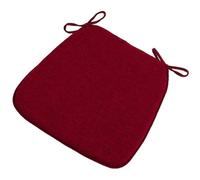 2 Pac U-Sd Memory Foam Seat Cushs for Kitchen Chairs 15.7x16 Inch Chair Pads with Ties for Dining Room table Red Chair Cush Set