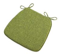 2 Pac U-Sd Memory Foam Seat Cushs for Kitchen Chairs 15.7x16 Inch Chair Pads with Ties table Dining Room Chair Cushs Green Color