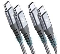 2-Pack 0.5m 60W USB C to USB C Charger Cable, PD Type C Super Fast Charging for iPhone 16 15 MacBook iPad Pro, Samsung Flip Fold 7 6 5 S25 S24 S23 Ultra, Steam Deck, Nintendo Switch etc