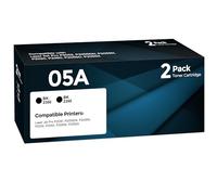 2-Pack 05A Toner Cartridge Black P2035 Compatible for HP Laser Jet CE505A | 05A 05X CE505X Black Toner Cartridge High Yield Work with Laser Jet P2035N P2055DN 2055DN 2035N P2030 P2050 P2055D P2055X