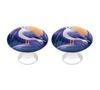 2 Pack 1.1 Inch (28 Mm) Round Coastal Painter Drawer Knobs Modern Kitchen Cabinet Knob Hardware Handles Decorative Furniture Knobs for Dresser, Cupboards, Wardrobes, Bifold Door, Closet Door