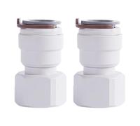 2-Pack 1/2" BSP to 12mm Push-Fit Water Adapter, Quick Connect Plumbing Fitting for Refrigerator, Water Filter, Garden Irrigation & RV