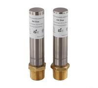 2-Pack 1/2" NPT Stainless Steel Water Hammer Arrestor for Potable Water, Brass Construction, Max 250 PSIG, Reduces Pipe Noise