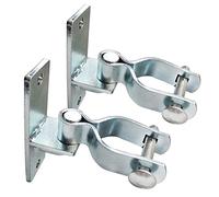 2 Pack 1-3/8 Inch Wall Mount Gate Hinge Metal Hinges Fence Post Chain Link Fence Frame Hinge Outdoor Gate Hardware (Screws Included)