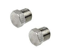 2 Pack 1/4" BSP Hex Blanking Plug Port Air Line Compressor Fitting FT080
