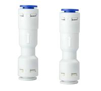 2-Pack 1/4 Inch Check Valve, POM One-Way Push to Connect Non-Return Valve, Prevents Water Backflow for 1/4 Inch OD Tube, Suitable for RO Water Purifier, Ice Maker, Refrigerator and Coffee Machine