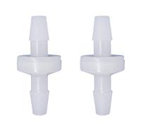 2 Pack 1/4 Inch Check Valve, PVDF Wear-Resistant One-Way Check Valve, Non-Return Valve for Fuel Gas Liquid Air, Plastic Water Stops Check Valve,Micro Diaphragm Check Valve (1/4 Inch)