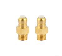 2-Pack 1/4 NPT Heat Release Valve Copper Build Pump Guard(3/8npt) | Solid brass construction, corrosion resistant, durable copper build, withstands high pressure, long-lasting performance