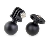 2-Pack 1" Ball Mount Adapter for Insta360 One X3, X2, X, R, RS, GoPro, AKASO, SJCAM, DJI Osmo Action Camera, Compatible with RAM Mounts B Size 1 Inch Ball Double Socket Arm