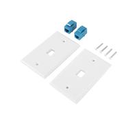 2-Pack 1 Port Ethernet Wall Plate, RJ45 Cat6 Female to Female Jack Inline Coupler Face Plates, 1-Port
