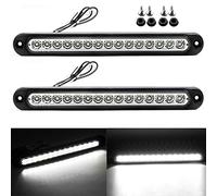 2 Pack 10" 15 LED Trailer Identification Light 9 to 30-volt, LED Turn Signal Stop Tail Lights Bar Strip Truck Rear Marker Lights IP67 Waterproof for Heavy Duty Marine Boats Trailers Trucks Pickups