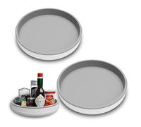 2 Pack 10 Inch Non-Skid Lazy Susan Turntable Organizers - Rotating Tray for Pantry Organization and Storage, Kitchen, Cabinet, Fridge, Bathroom Vanity, Countertop, Under Sink Organizing, Spice Rack