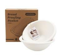 2-Pack 10" Round Pulp Bread Proofing Baskets with Liners for Sourdough