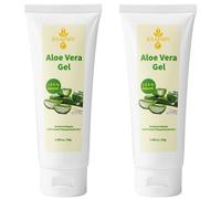 2 Pack 100% Natural Aloe Vera Gel for Face, Body & Hair - 100g Cold Pressed - Soothing, Hydrating & Repairing - Relieves Dry Skin, Sunburn, Blemishes & Itchy