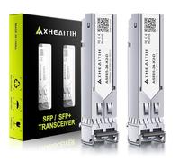 2 Pack 1000Base-SX SFP LC Transceiver 1.25G Multimode Optical Module for Cisco Ubiquiti MikroTik Meraki Netgear D-Link Fortinet Supermicro Broadcom HPE Aruba TP-Link and More（MMF 850nm 550M）